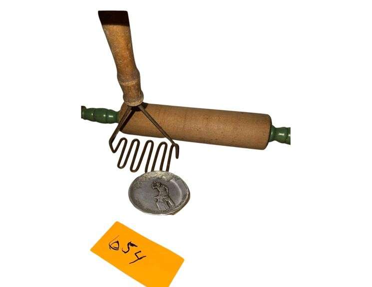 Wendel August Forge - 3” Diameter- Vintage Potato Masher - Vintage Rolling Pin image