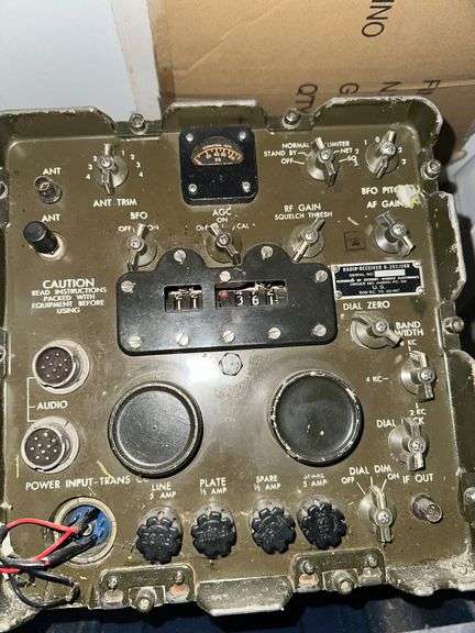 Vintage Collins R-392/ URR Radio Receiver - Reworked by Stewart-Warner - Serial No. 724 - Condition Unknown