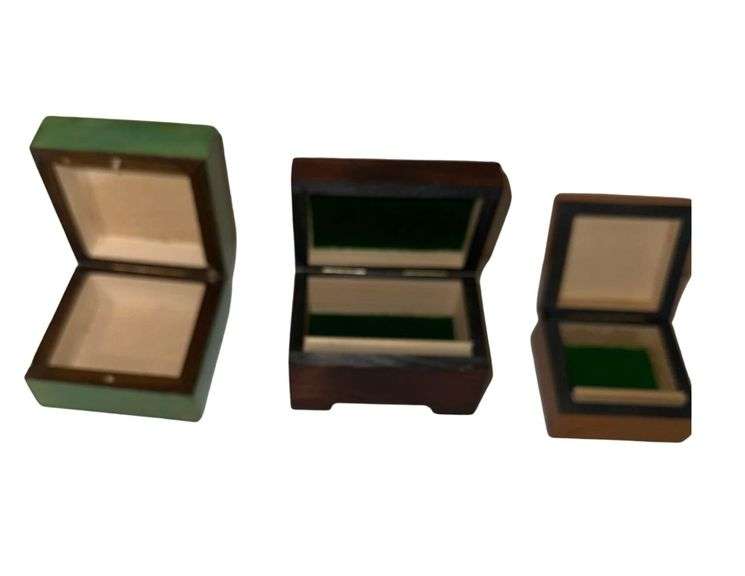 Wooden Trinket Boxes - 3 in. L. Made In Poland - Hand Painted image