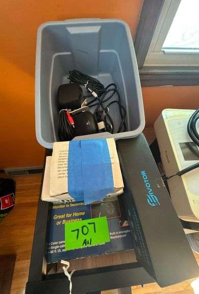 Security Camera System -  Including Color Cameras, Monitor, Cords, Eviotor Microphone image