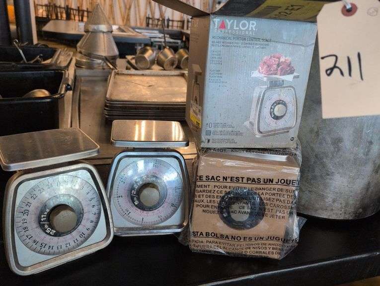 1 Scale 25 lb, 1 Scale 5 lb,  1 Scale 5 lb nib. in image