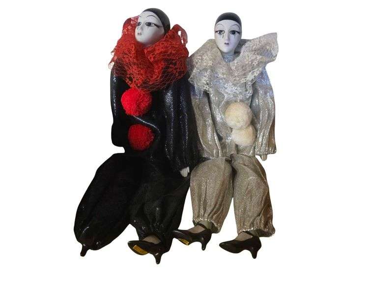 21" Kasma Jester Dolls Figurine Royal Court Clown Renaissance Mardi Gras image