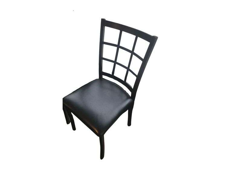 10 Window Back Metal Restaurant Chairs - Padded Seat image