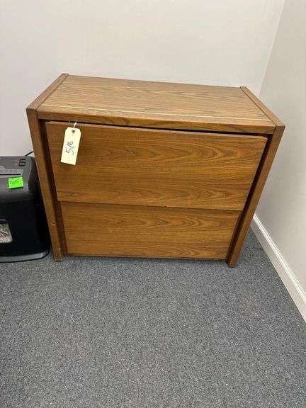 Wooden File Cabinet- 35”L. X 20” D. X 29”H. image