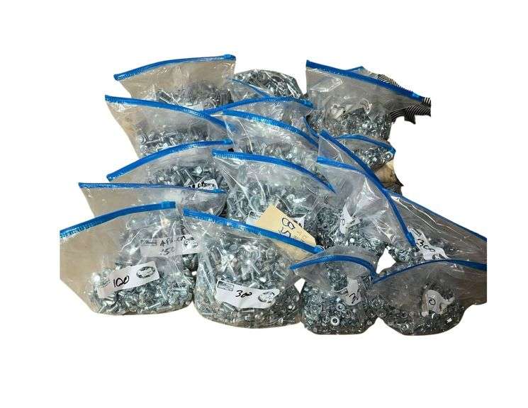 10 Bags Of Bolts - 8 Bags Of Buts - Galvanized image
