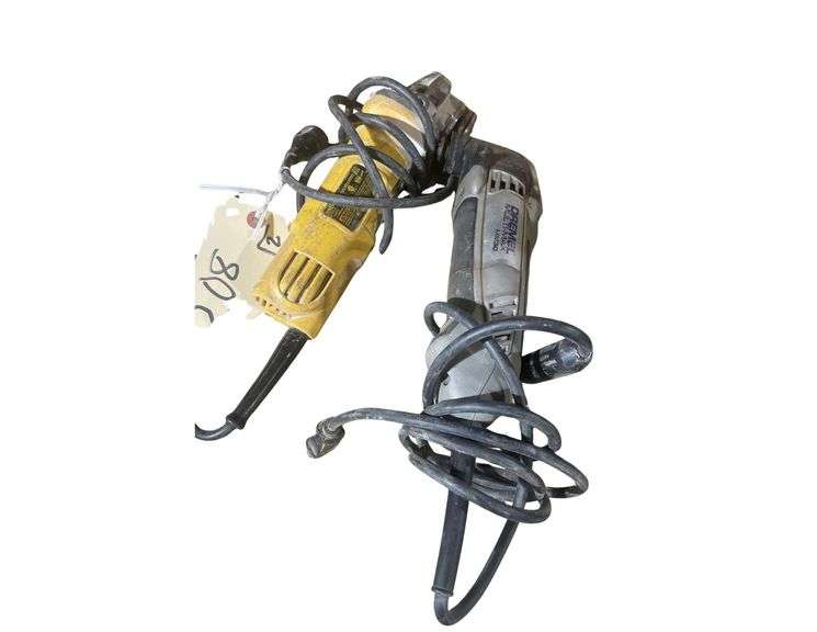 A DeWalt DWE4011 Electric Angle Grinder and a Dremel Multi Max MM30 image