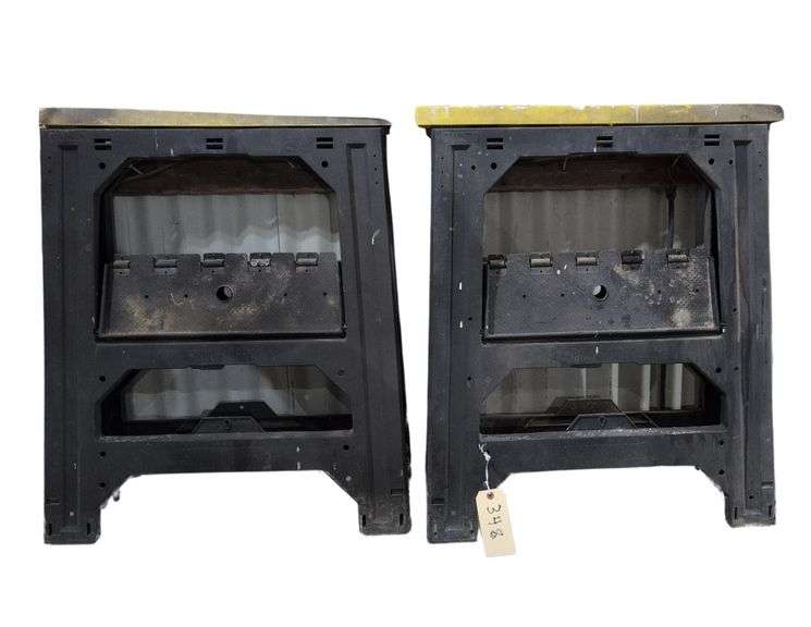 2 Plastic Saw Horses 1 Pair Folding Horse Legs image