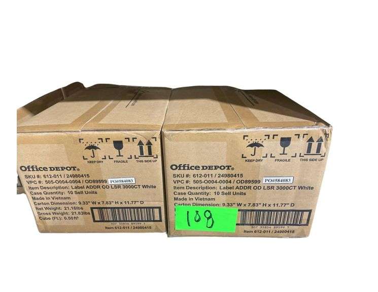 4 Unopened Boxes of White Labels image