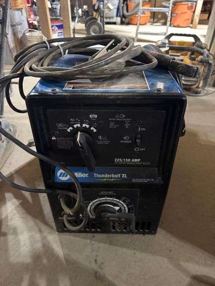 Miller Thunderbolt XL AC/DC Stick Welder - 225/150amp Output - w/ Radner Welding Rods and Welding Helmet image