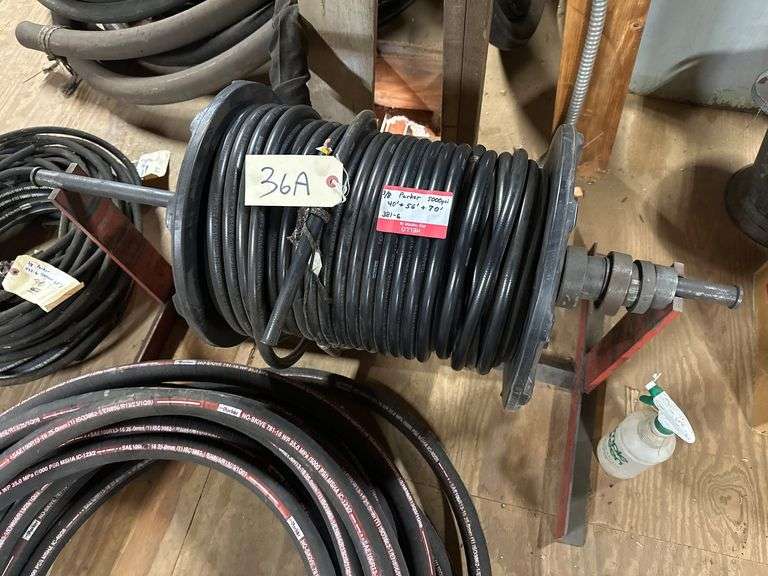 Spool of 3/8" Parker 5000 PSI Hydraulic Hose - 40', 56', & 70' image