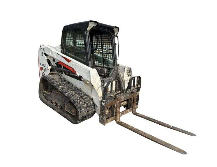 2020 Bobcat T550 Skid Steer - Meter Reads 2195 Hours - Front Door - 2 Speed - Aux Hydraulics - PIN: AJZV24162 - With Forks *Saved for Load Out image