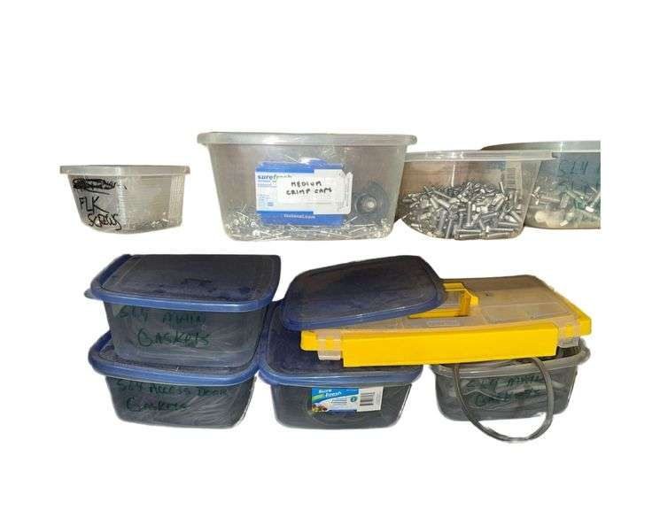 Metal Shelf w/ Various Hardware - 30" x 18" x 59" image