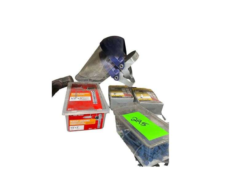 2 Boxes of 2" Finishing Nails ,2 Safety Shields image