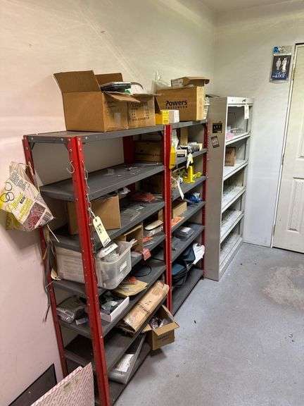Contents Of Room Includes Shelving- Lighting Components- Tools - Steel Desk - Conduit - Heating Elements image