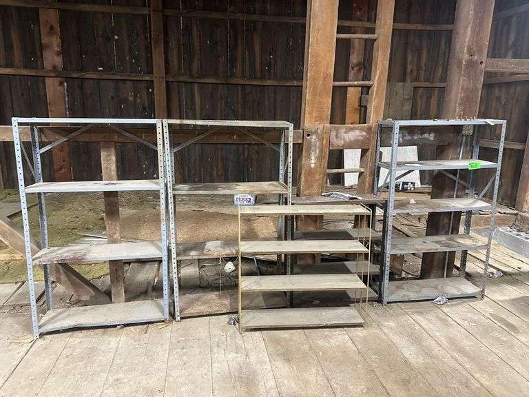 5 Metal Shelves - Approx. 5' Tall image