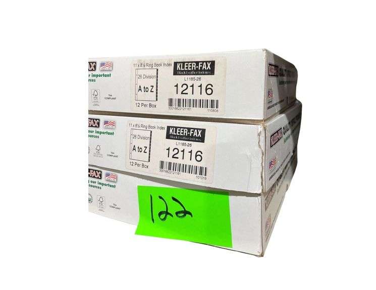 8 Boxes of Blach Leather Ring Book Indexes 11"x8.5" image