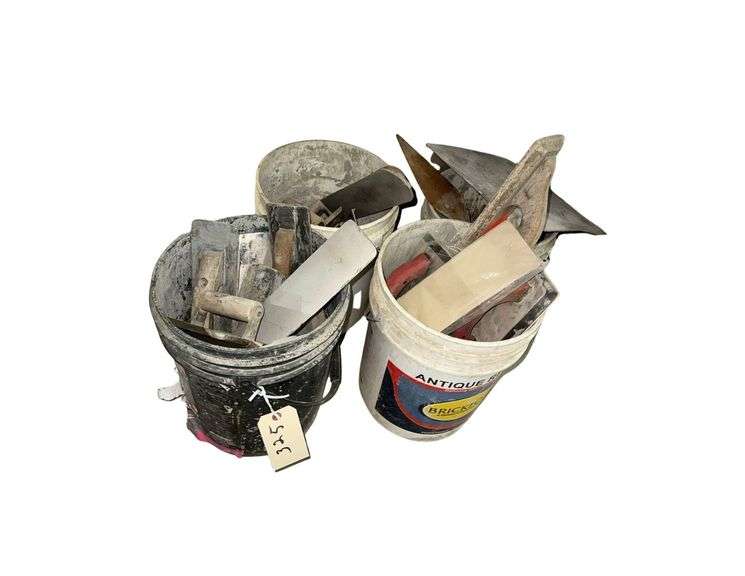 4 Buckets of Hand Trowels image