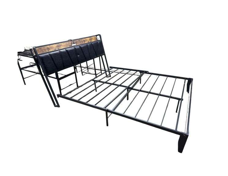 Full Size Bed Frame w/ L Shaped Computer Desk image