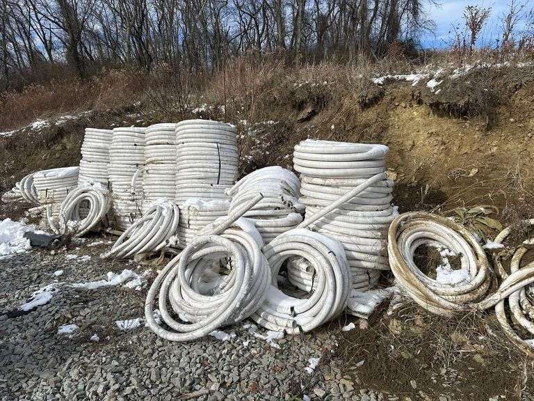 Large Pile of 2" PVC Pool Drainage Pipe image