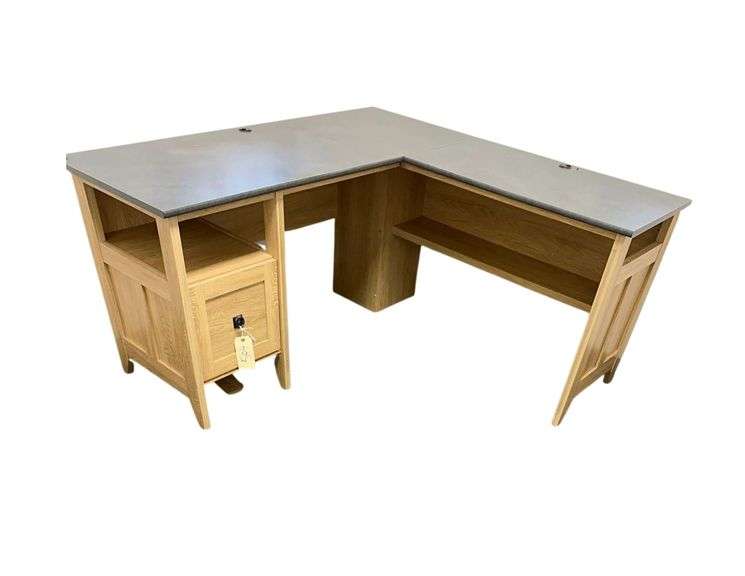 Wooden L Shaped Computer Desk - 94.5” L. X 23.5” D. X 29” H. image