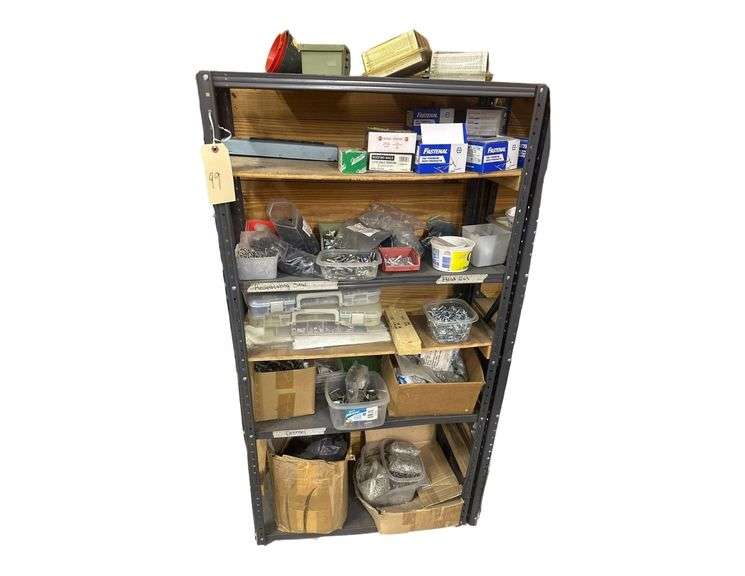 Metal Shelf w/ Various Hardware - 30" x 18" x 59" image