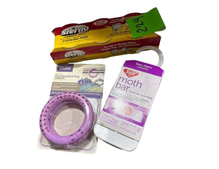 Moth Repellent Ring, Moth Bar Lavender Scented, Sterno Brand Canned Heat image