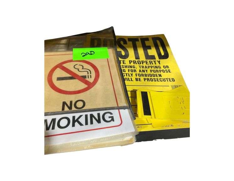 A Bag of Various Signs , And Private Property Signs image