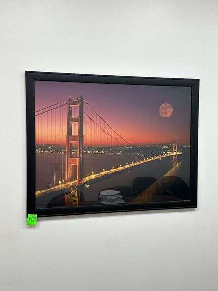 Framed/Matted Print Of The Golden Gate Bridge - 43.5”L. X 33.25”W. image