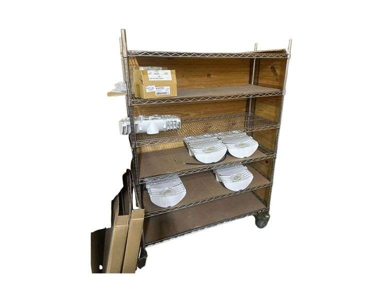 Metal Rolling Shelves - Commercial Light Fixtures & Hardware - 48" x 18" x 77" image