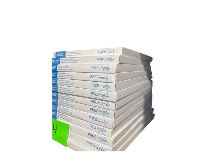 Approximately 14 Boxes of Pres-a-Ply Laser Inkjet Labels 1.1/3"c4" image