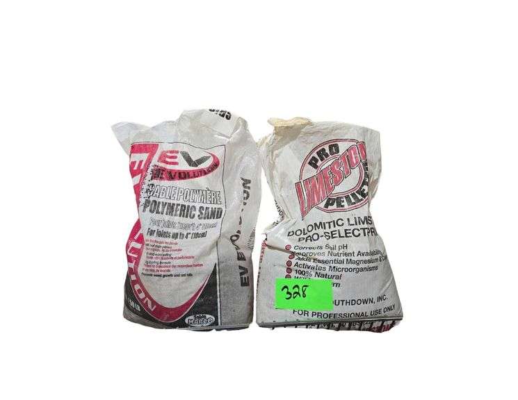 Partially Used 59 lb. Bags of Polymeric Sand and Dolomitic Limestone image