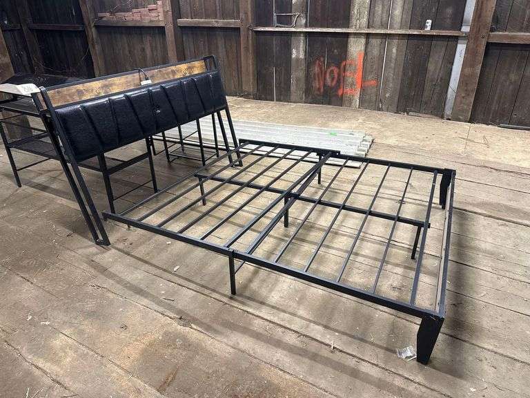 Full Size Bed Frame w/ L Shaped Computer Desk image