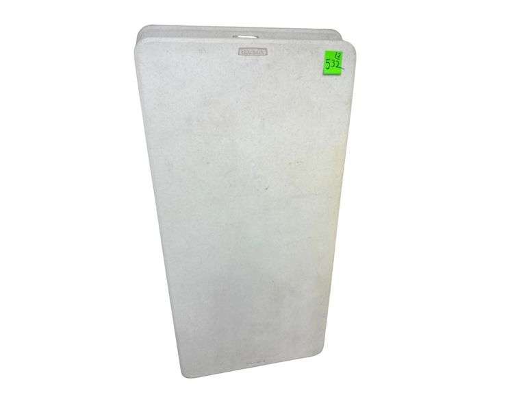 2 Lifetime 4' Folding Tables - Banner Stand image