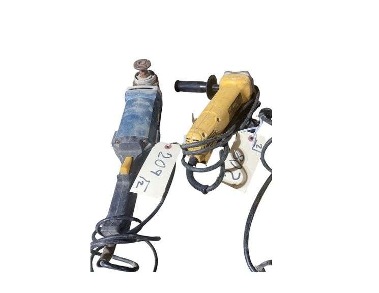 2 Electric Angle Grinders DeWalt D28402 and a Mystery Grinder image