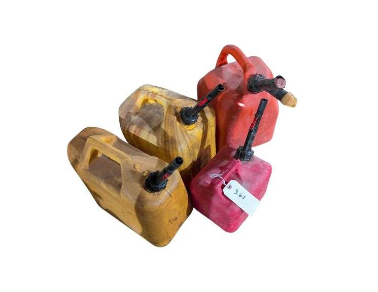 2-5 Gallon Kerosene Cans 1-5 Gallon Gas Can, 1-2 Gallon Gas Can image