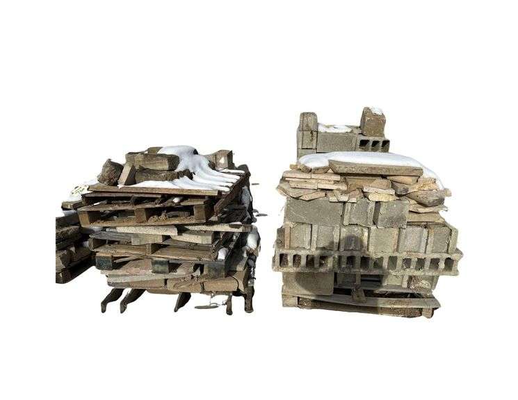 4 Pallets of Pavers & Cinderblock image