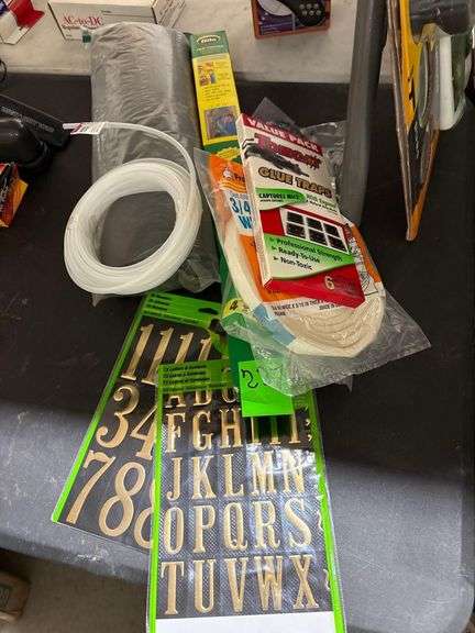 3/4” Weather Rubber Foam Weatherstrip, Heat Control Insulating Film, Vent Filters, Beadle Wraps, Mice Glue Traps, Gold Letter & Number Stickers, Etc. image
