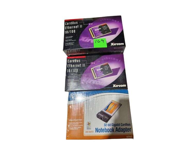 32 Bit Gigabit Cardbus Notebook Adapter, wired - 2 Cardbus Ethernet II 10/100 - All NIB image