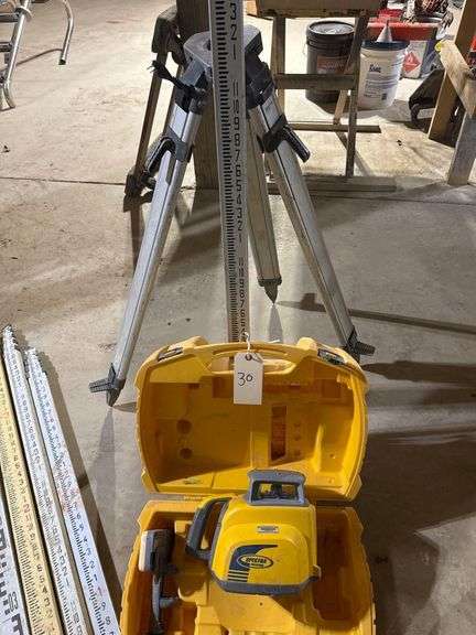 Spectra Precision LL 300 N Rotary Laser - w Case, Tripod and Grading Rod image