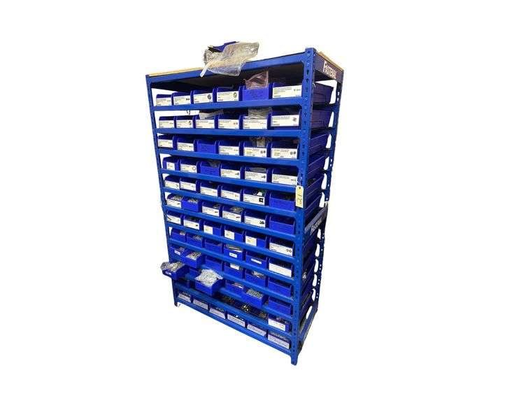 Fastenal Hardware Organizer Rack w/ Bins - SEE PHOTOS - 48" x 24" x 78" image