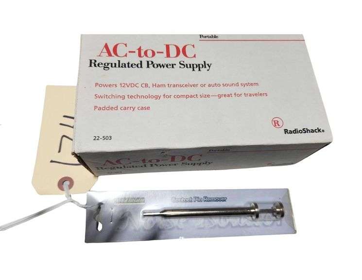 AC TO DC Regulated Power Supply, Portable- NIB - Noise Isolator Contact Pin Remover image