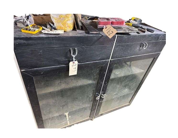 Black Cabinet w/ Glass Doors image