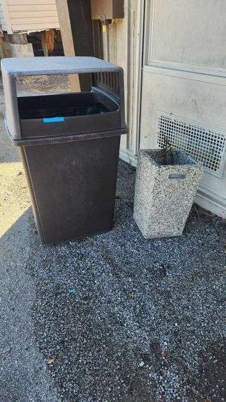 Outdoor Garbage Can - Stone Planter 13 x 21 in H