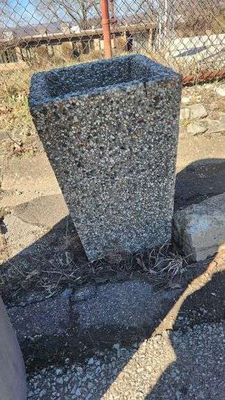 Outdoor Garbage Can - Stone Planter 13 x 21 in H