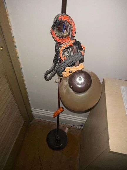 Pole Lamp With Paracord Bracelets 6ft. H.