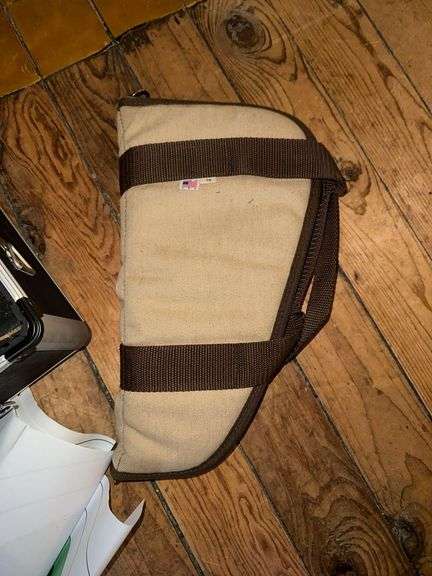 Empty Gun Bag Paper Targets Tripod Stand
