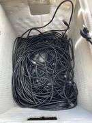 5 Plastic Mail Totes of Keyboards Cables Telephone Lines and Mice
