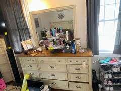 Wooden Dresser With Mirror 5ft. L. X 18in. D. X 38in. H.