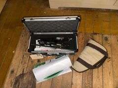 Empty Gun Bag Paper Targets Tripod Stand