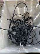 5 Plastic Mail Totes of Keyboards Cables Telephone Lines and Mice